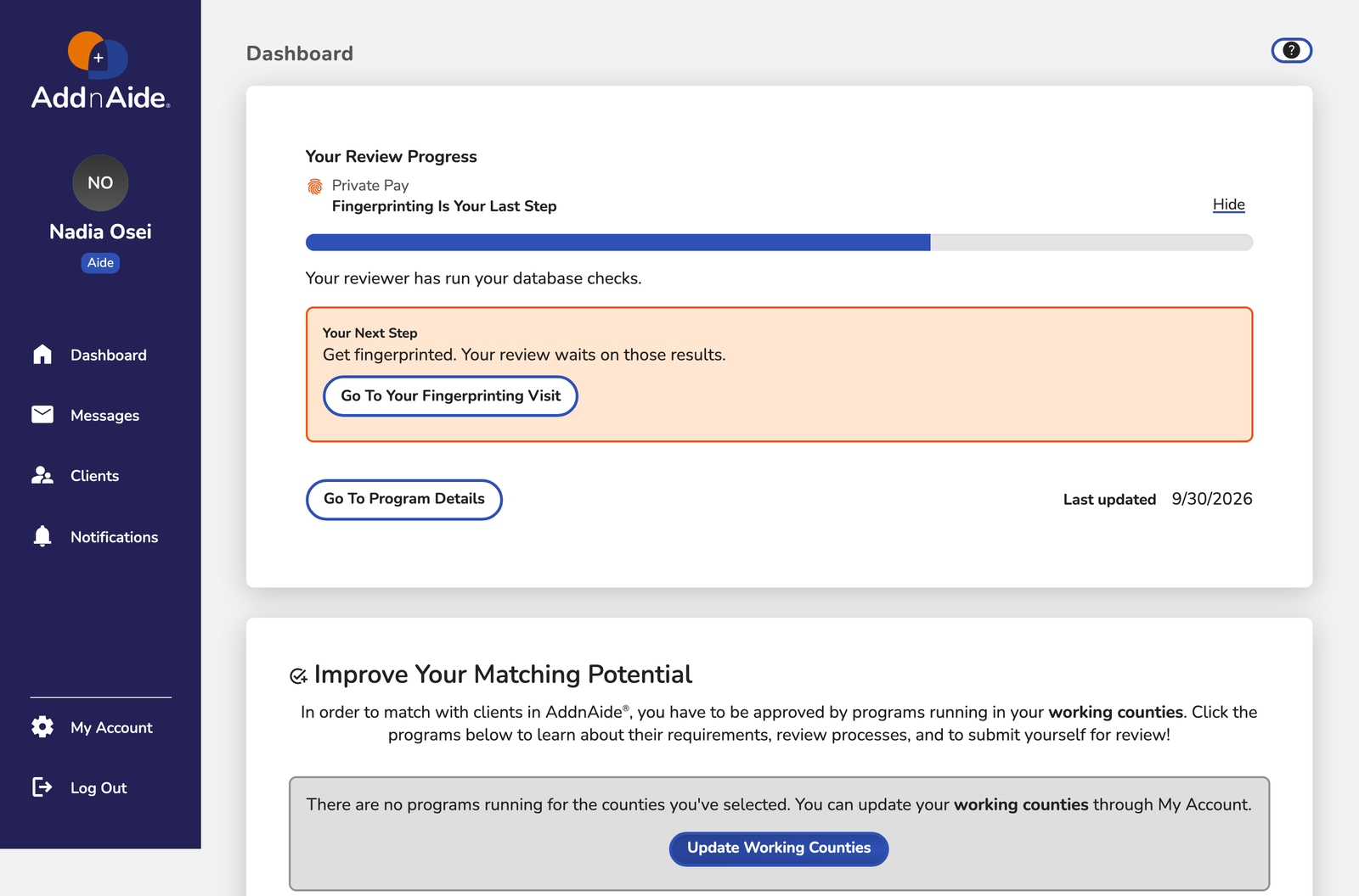 review progress