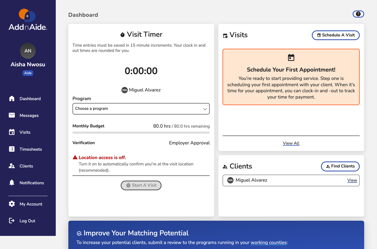 AddnAide Private Pay Pilot